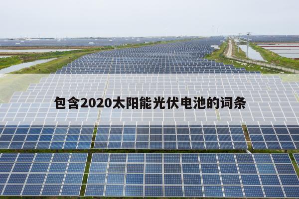 包含2020太阳能光伏电池的词条