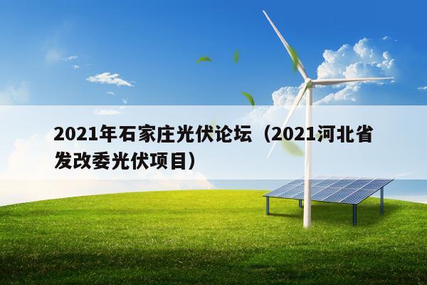 2021年石家庄光伏论坛（2021河北省发改委光伏项目）