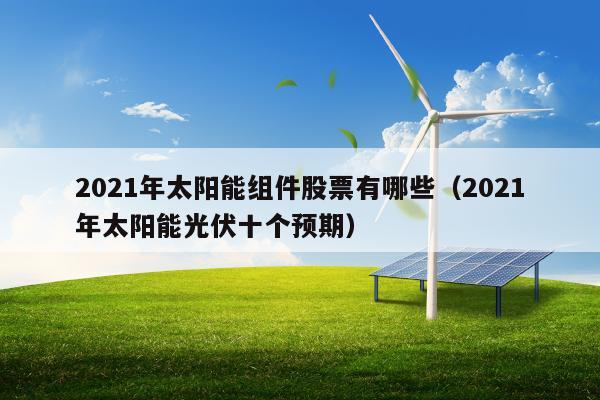 2021年太阳能组件股票有哪些（2021年太阳能光伏十个预期）