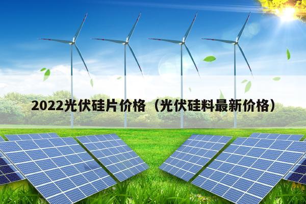 2022光伏硅片价格（光伏硅料最新价格）