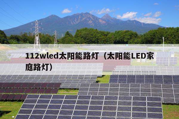 112wled太阳能路灯（太阳能LED家庭路灯）