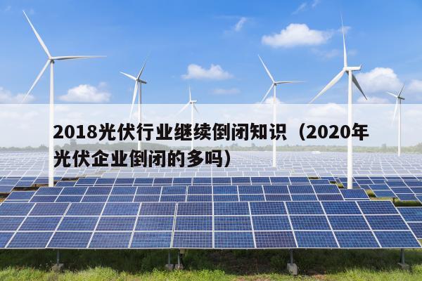 2018光伏行业继续倒闭知识（2020年光伏企业倒闭的多吗）