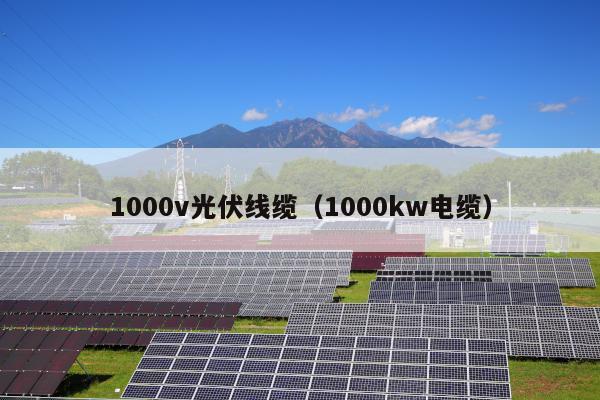 1000v光伏线缆（1000kw电缆）