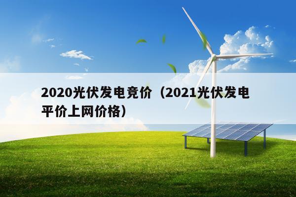 2020光伏发电竞价（2021光伏发电 平价上网价格）