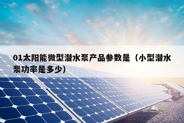 01太阳能微型潜水泵产品参数是（小型潜水泵功率是多少）