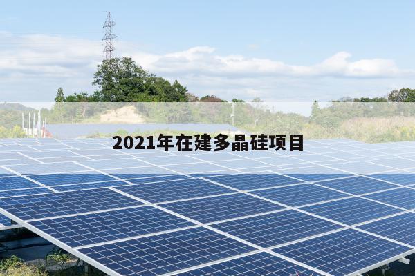 2021年在建多晶硅项目