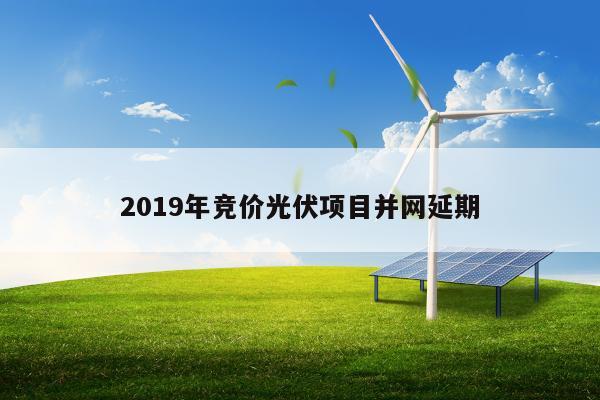 2019年竞价光伏项目并网延期