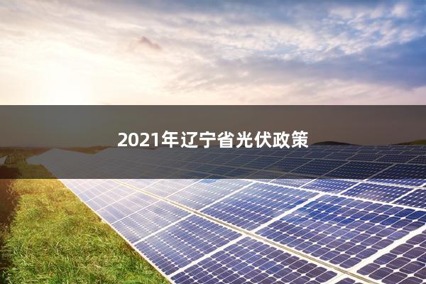 2021年辽宁省光伏政策