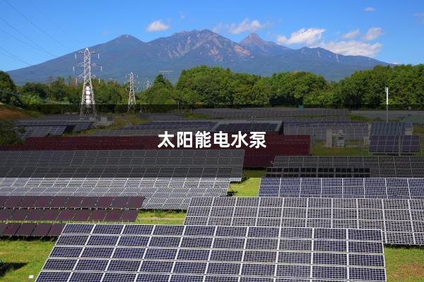 太阳能电水泵