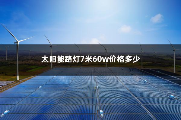 太阳能路灯7米60w价格多少