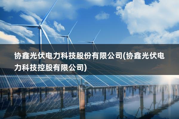 协鑫光伏电力科技股份有限公司(协鑫光伏电力科技控股有限公司)