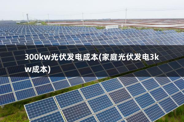 300kw光伏发电成本(家庭光伏发电3kw成本)