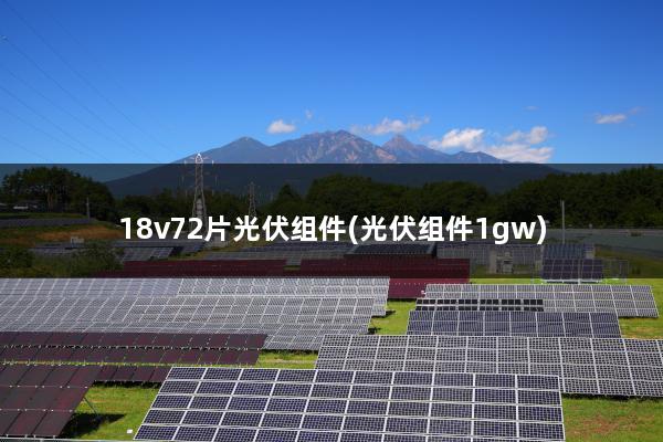 18v72片光伏组件(光伏组件1gw)