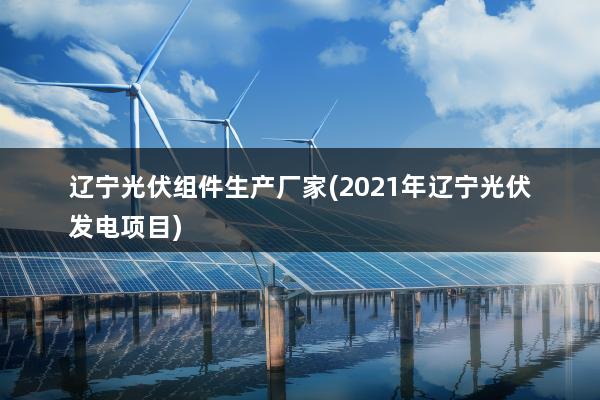 辽宁光伏组件生产厂家(2021年辽宁光伏发电项目)