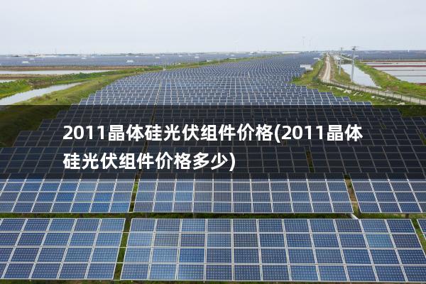 2011晶体硅光伏组件价格(2011晶体硅光伏组件价格多少)